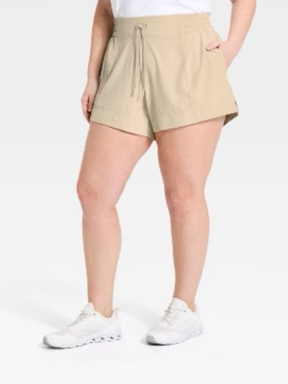 All In Motion XL Mid Rise Woven Athletic Shorts Tan